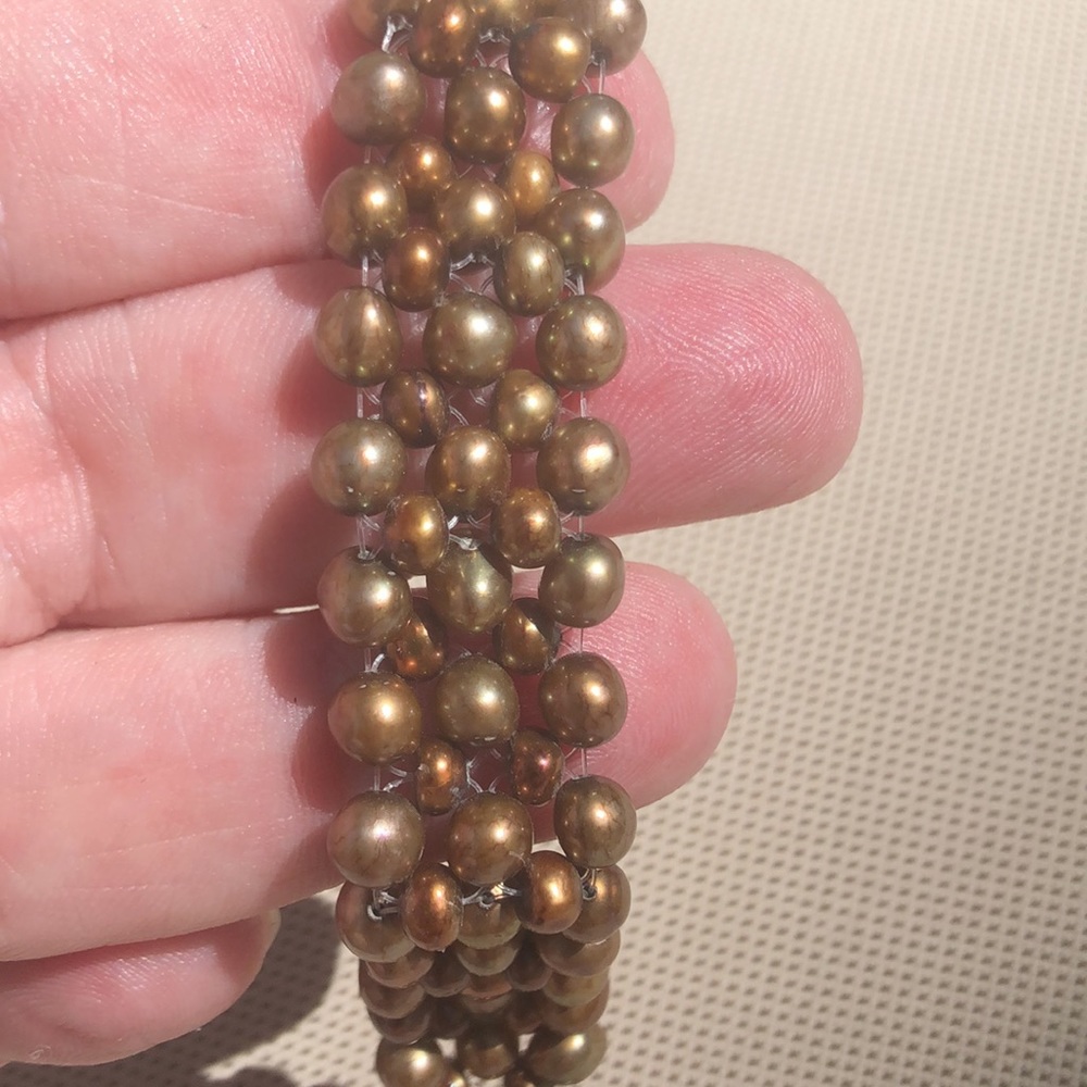Freshwater Pearls (bronze shade) Bracelet - Picture 6 of 8